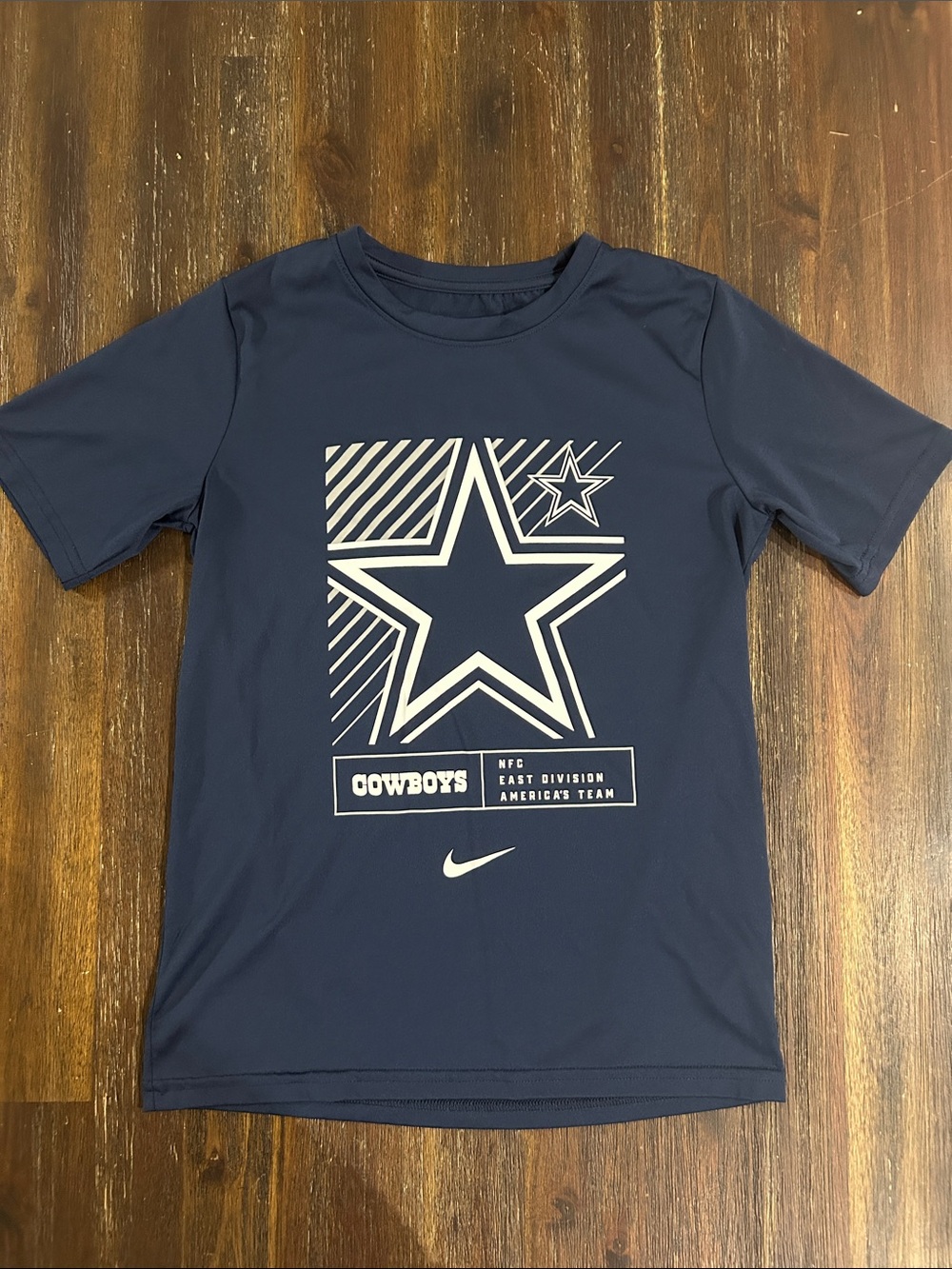 Nike Navy and White Cowboys Star Graphic Kids Tee